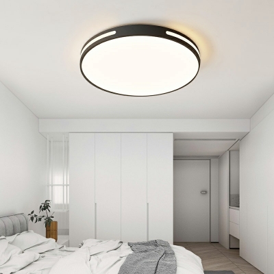 1 Light Flush Light Modern Round Acrylic Flush Mount for Bedroom