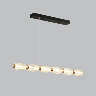 1-Light Island Pendant Lights Contemporary Style Geometric Shape Metal Chandelier Light