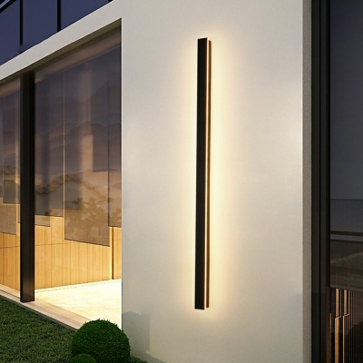 Art Deco Linear Wall Lighting Fixtures Metallic Wall Mount Light Fixture