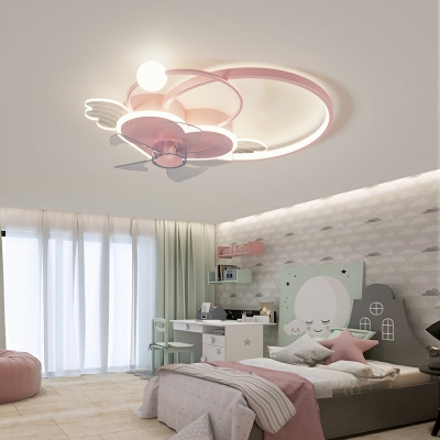 Cartoon Flush Mount Ceiling Light Fixture Heart Ceiling Light Fan Fixtures