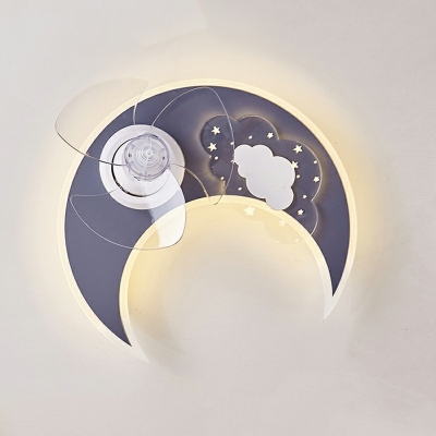 Contemporary Flush Mount Ceiling Light Fixture Moon Ceiling Light Fan Fixtures