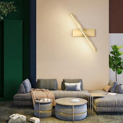 Contemporary Linear Wall Lamp 1 Light Metal Adjustable Wall Light for Bedroom