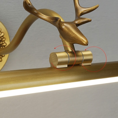Gold Linear Vanity Light Fixture Modern Style Metal 1 Light Vanity Wall Sconce