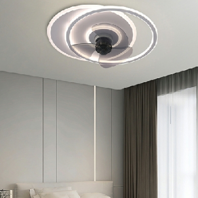 LED Flushmount Fan Lighting Fixtures Dining Room Bedroom Flush Mount Fan Lighting