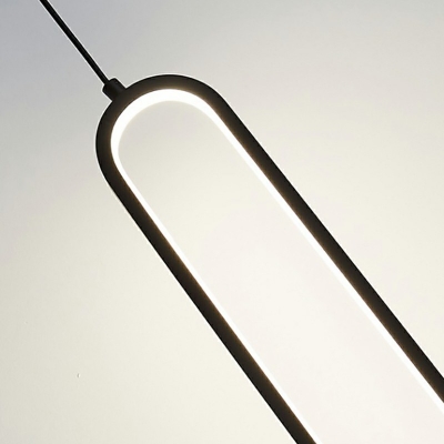 LED Minimalist Ceiling Pendant  Strip Shape Wrought Iron Pendant Light