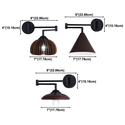 Modern Minimalism Wall Mounted Light Fixture Wood Flush Mount Wall Sconce for Living Room