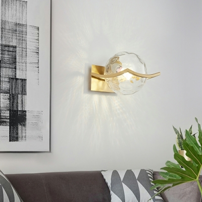 Modern Minimalist Wall Lamp Creative Glass Wall Sconce for Bedroom
