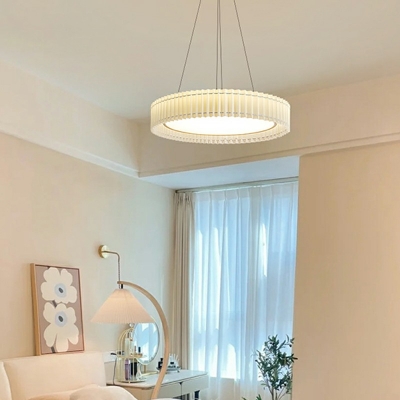 Traditional Chandelier Lighting Fixtures American Style Fabric Suspension Light for Living Room