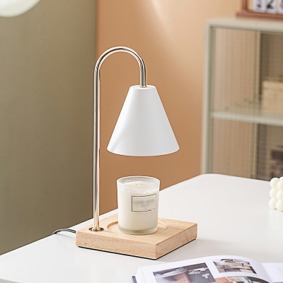1-Light Table Lamp Contemporary Style Cone Shape Metal Nightstand Lamp (without Aromatherapy Candles)