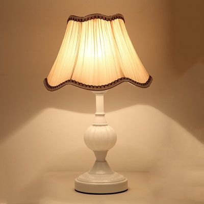 1-Light Table Lamp Contemporary Style Cone Shape Metal Nightstand Lamp