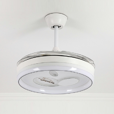 4-Light Hanging Ceiling Light Contemporary Style Fan Shape Metal Pendant Lighting Fixtures