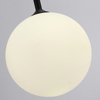 Contemporary Creative Chandelier Lamp White Glass Chandelier Light