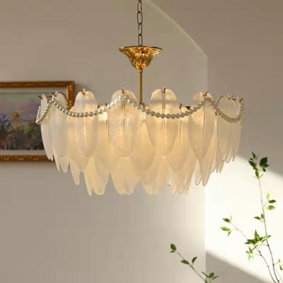 Drum Traditional Chandelier Light Fixtures American Style Multi Pendant Light for Living Room