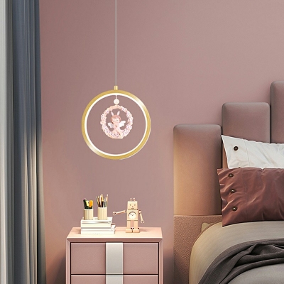 Girl's Bedroom Hanging Pendant Lights Metal LED Hanging Chandelier