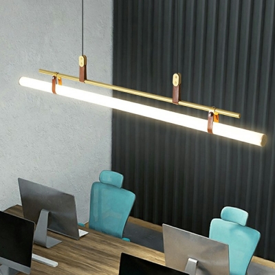 LED Metal Island Chandelier Lights Modern Minimalism Hanging Pendant Lights for Dinning Room