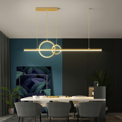 LED Modern Island Lighting Fixtures Minimalism Flush Mount Chandelier for Dinning Room