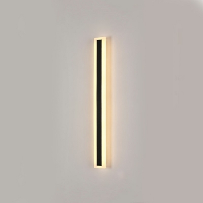 Linear Shape Wall Light Fixture LED with Acrylic Shade Modern Black Wall Sconce