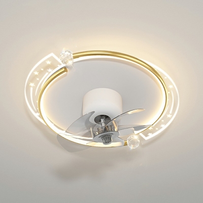Modern Flushmount Fan Lighting Fixtures LED Bedroom Dining Room Flush Mount Fan Lighting