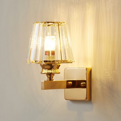 Modern Geometric Wall Mounted Light Fixture Metallic and Glass Wall Light Sconces