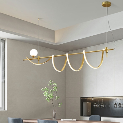 Modern Island Chandelier Lights Linear Hanging Pendant Lights for Dinning Room