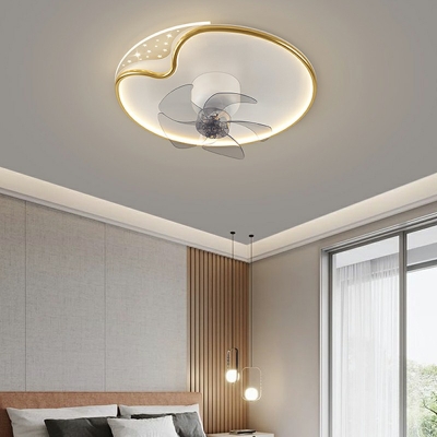 Modern LED Flushmount Fan Lighting Fixtures Bedroom Dining Room Flush Mount Fan Lighting