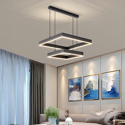 Multilayer Hanging Light Modern Style Acrylic Suspension Light for Living Room