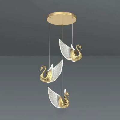 Nordic Postmodern Style Simple Ceiling Pendant  Swan Shape Pendant Light