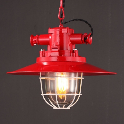 1-Light Pendant Lighting Industrial Style Geometric Shape Metal Hanging Lamps