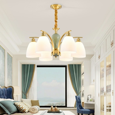 Bell Chandelier Lighting Fixtures Modern Metal Multi Light Pendant for Living Room