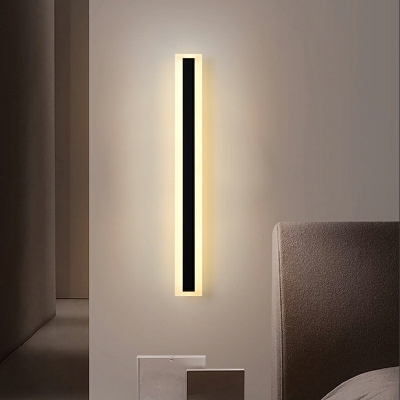 Black Linear Wall Mounted Light Fixture LED 3.5