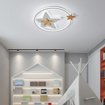 Children Cartoon Star Ceiling Lamp Acrylic Bedroom Flushmount Ceiling Lamp