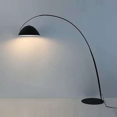 Contemporary Black Floor Lamp 1 Light Metal Floor Lamp for Living Room