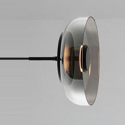 Contemporary Drum Pendant Light Fixture Glass Suspension Pendant Lighting