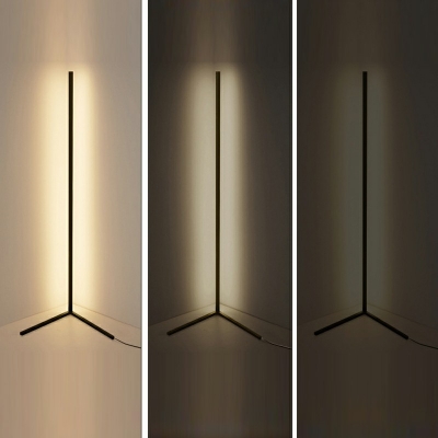 Contemporary Floor Lamp 1 Light Linear Metal Floor Lamp for Bedroom