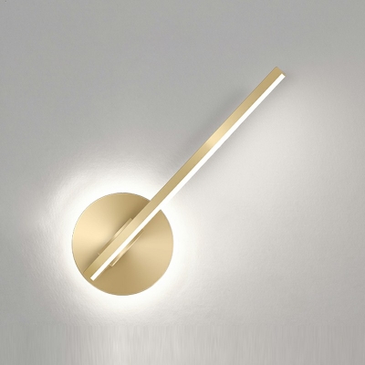 Contemporary Gold Wall Lamp 1 Light Metal Wall Light for Bedroom