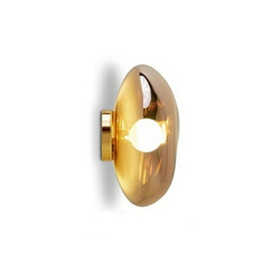Contemporary Recessed Shape Surface Wall Sconce Metal Flush Mount Wall Sconce