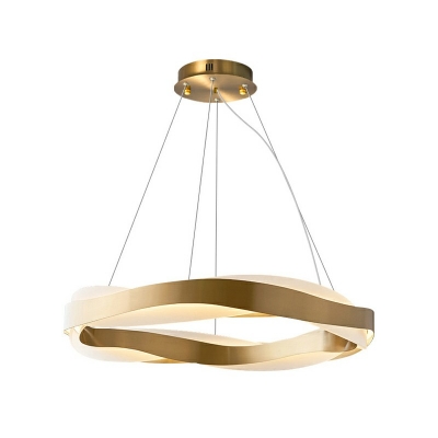 Contemporary Style Gold Chandelier Lamp 1 Light Acrylic Chandelier Light