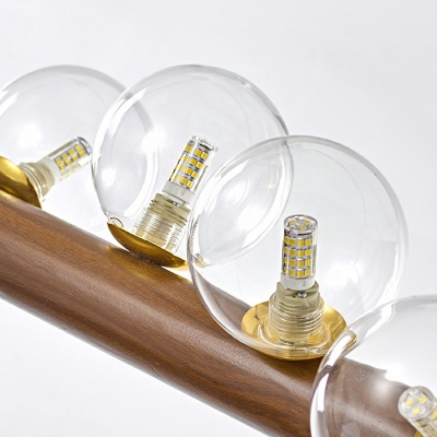 Globe Island Ceiling Modern Style Glass 10-Lights Island Light Fixtures in Gold