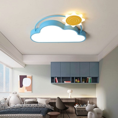 Kids Style Cartoon Shape Ceiling Lamp Acrylic and Aluninum Flushmount Ceiling Lamp for Boys