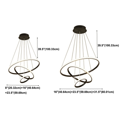 Multilayer Hanging Ceiling Light Modern Style Acrylic Suspension Light for Living Room