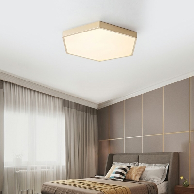 Nordic Minimalist LED Ceiling Light Modern Acrylic Flushmount Light in Gold