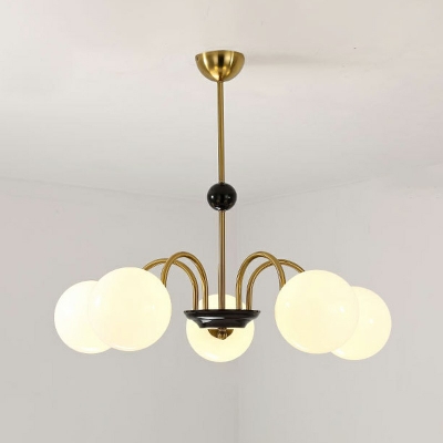 Postmodern Light Luxury Molecular Chandelier Lighting Opal Glass Hanging Pendant Light for Living Room/Bedroom