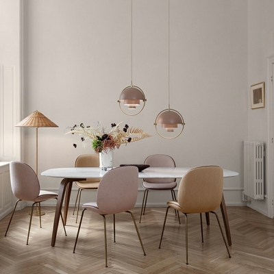 1 Head Globe Shape Post-Modern Hanging Light Fixtures Lighting  Metal Pendant Light for Dinning Room