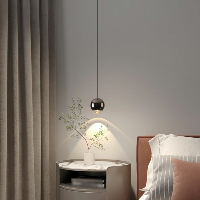 1 Head Mini Globe Shape Post-Modern Hanging Light Fixtures Lighting  Metal Pendant Light for Bedside