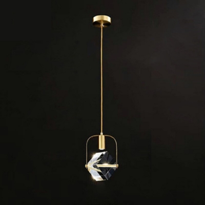 1 Light Modern Crystal Hanging Light Fixtures Light Luxury Hanging Ceiling Lights
