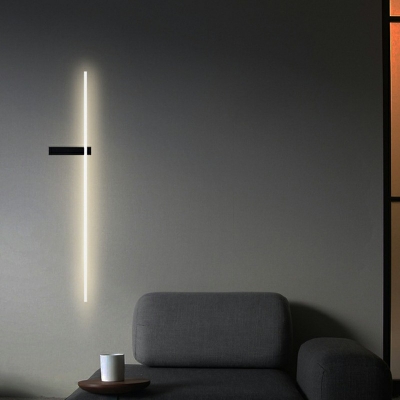 1-Light Sconce Lights Contemporary Style Linear Shape Metal Wall Mount Light