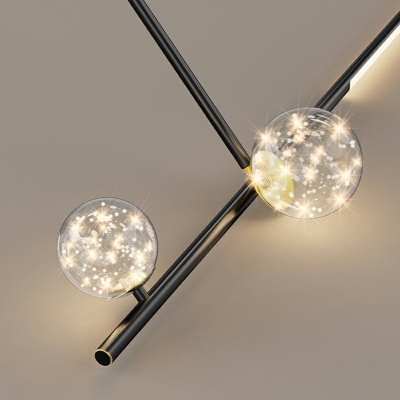 7-Light Island Pendants Contemporary Style Globe Shape Metal Chandelier Lighting