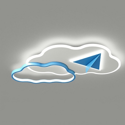 Airplane Shape Flushmount Light Acrylic Flushmount Ceiling Lamp for Kid's Bedroom