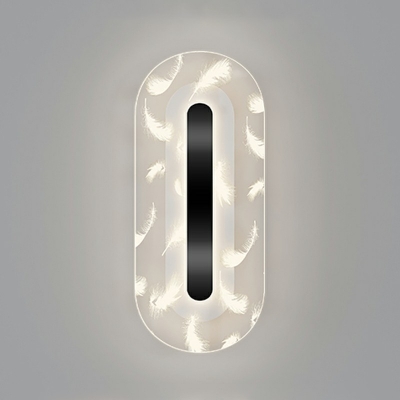Arcylic Shade Sconce Light Fixture Geometric Shape Contemporary Wall Sconce