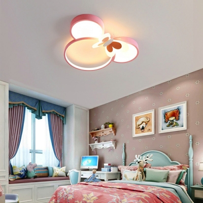 Cartoon Mickey Mouse Acrylic Ceiling Light Children Bedroom Flushmount Ceiling Lamp